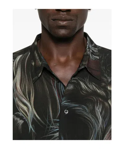 Magliano 'artistic Print Long Sleeves Shirt' In Black