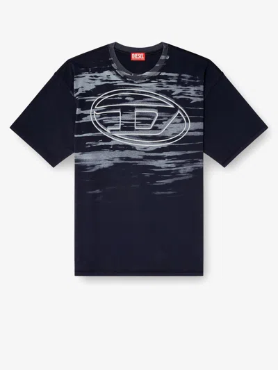 Diesel Mens 81e T-boxt-t5 Brand-print Cotton-jersey T-shirt In Blue
