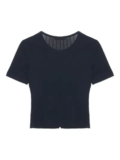 Samsoe & Samsoe Sajuni Ribbed Button Cardigan In Blue