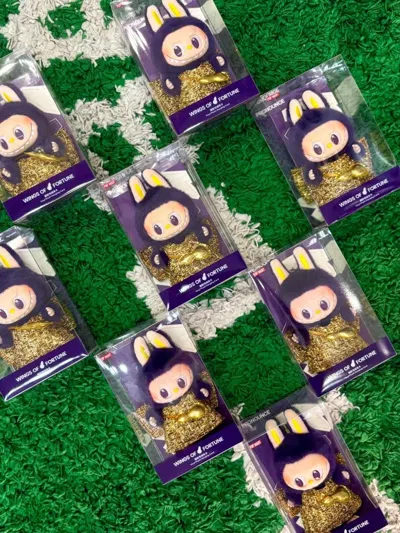 Pop Mart Labubu X Pronounce Wings Of Fortune Vinyl Plush Keyring In Purple