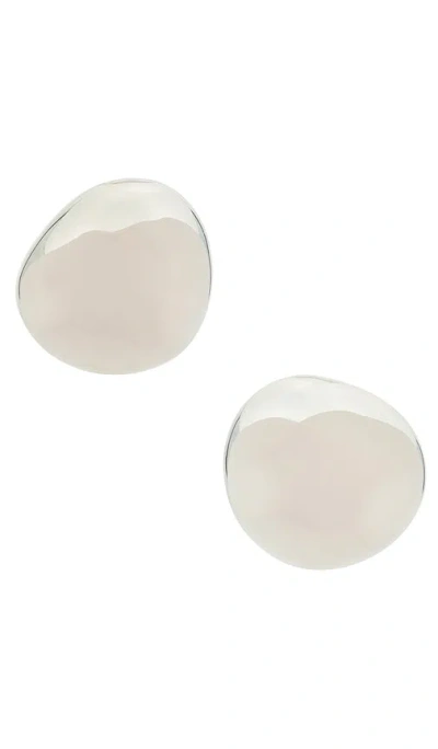 Ettika Polished Pebble Stud Earrings In Metallic