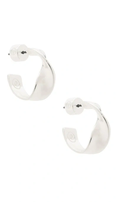 Ettika Heirloom Twist Small Hoop Earrings In Metallic