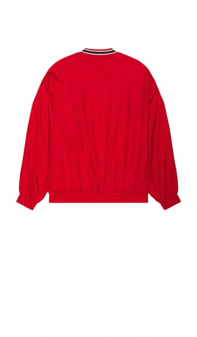 Guess Jeans Pullover Windbreaker In Red