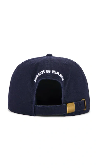 Free And Easy Relax 5 Panel Strapback Hat In Blue