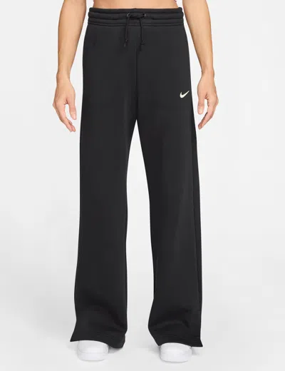 Nike Sportswear Phoenix High Waist Wide Leg Sweatpants In Black
