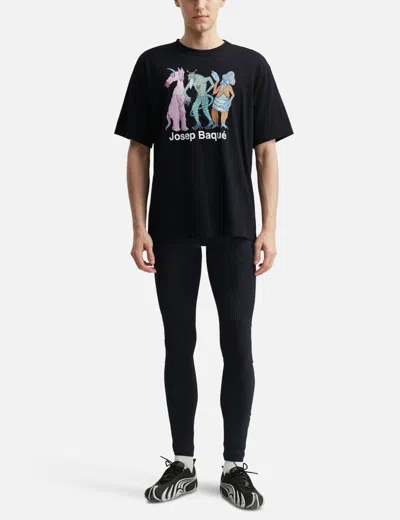 Undercover Black Uc2e3804 T-shirt In Multi