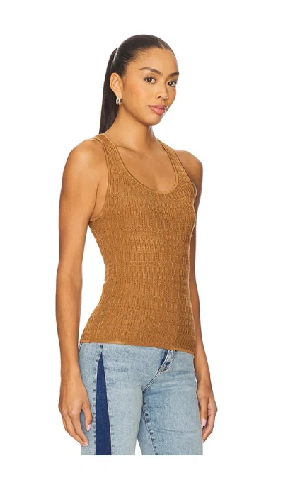 Veronica Beard Sandra Knit Tank Top In Whisky In Brown