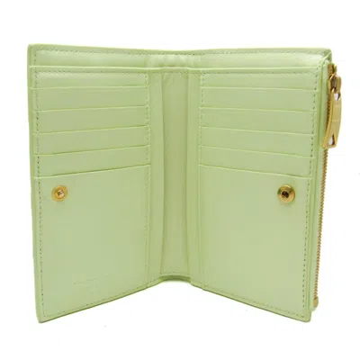 Pre-owned Bottega Veneta Cassette Yellow Leather Wallet  ()