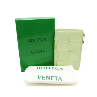Pre-owned Bottega Veneta Cassette Yellow Leather Wallet  ()