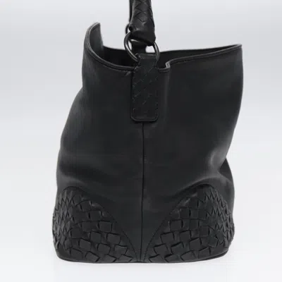 Pre-owned Bottega Veneta Intrecciato Black Leather Shoulder Bag ()