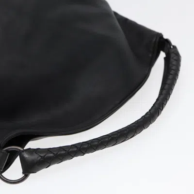 Pre-owned Bottega Veneta Intrecciato Black Leather Shoulder Bag ()