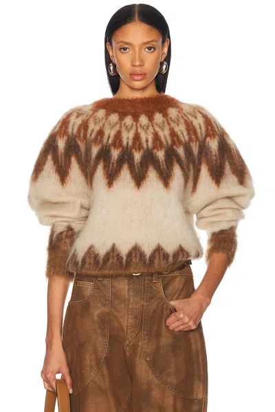 Isabel Marant Étoile Lightweight Textured Knit Sweater With Relaxed Fit In Multi