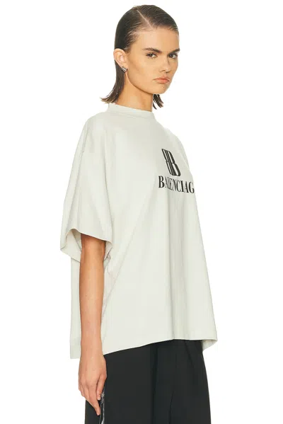 Balenciaga White Nano Bb Medium Fit T-shirt In White