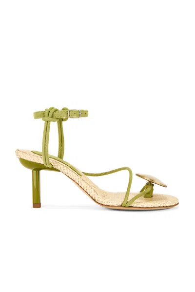 Christopher Esber Doma Stoned Raffia Heel In Multi