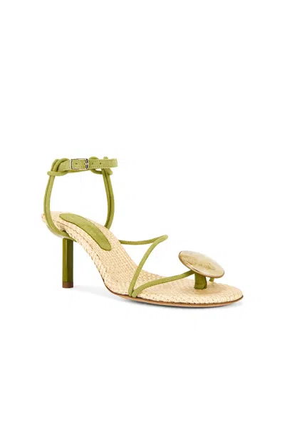 Christopher Esber Doma Stoned Raffia Heel In Multi