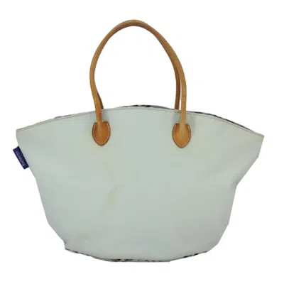 Pre-owned Burberry Blue Synthetic Tote Bag ()