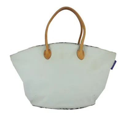 Pre-owned Burberry Blue Synthetic Tote Bag ()