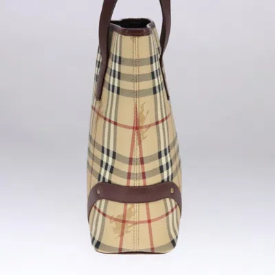 Pre-owned Burberry Haymarket Beige Canvas Tote Bag ()