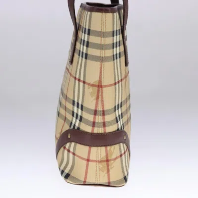 Pre-owned Burberry Haymarket Beige Canvas Tote Bag ()