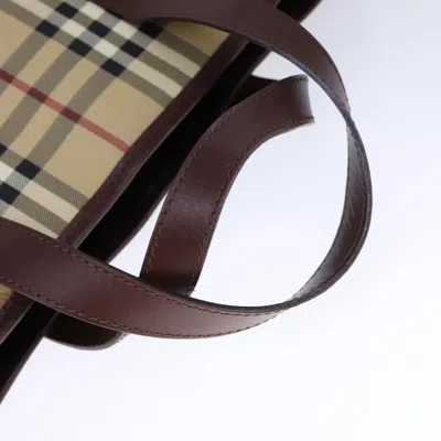 Pre-owned Burberry Haymarket Beige Canvas Tote Bag ()