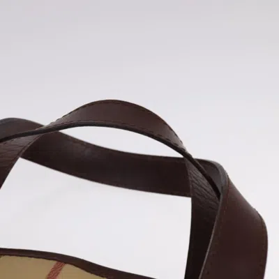 Pre-owned Burberry Haymarket Beige Canvas Tote Bag ()
