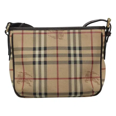 Pre-owned Burberry Nova Check Beige Canvas Shoulder Bag ()