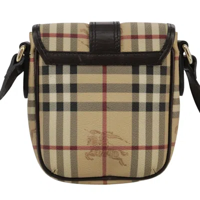 Pre-owned Burberry Nova Check Beige Canvas Shoulder Bag ()