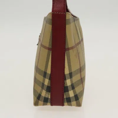 Pre-owned Burberry Nova Check Beige Canvas Shoulder Bag ()