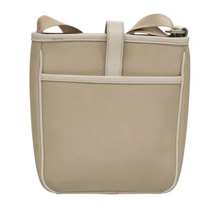 Pre-owned Burberry Nova Check Beige Canvas Shoulder Bag ()