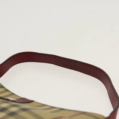 Pre-owned Burberry Nova Check Beige Canvas Shoulder Bag ()