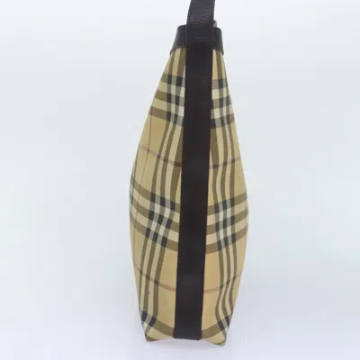 Pre-owned Burberry Nova Check Beige Canvas Shoulder Bag ()