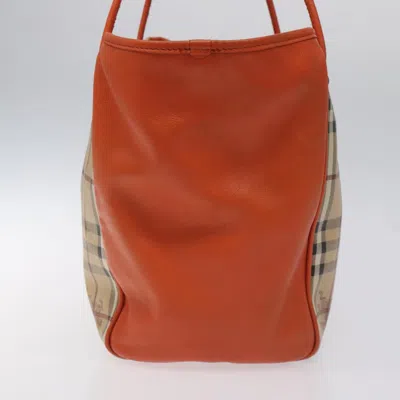 Pre-owned Burberry Nova Check Beige Canvas Tote Bag ()