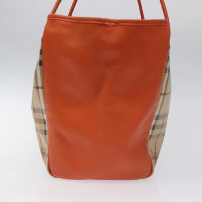 Pre-owned Burberry Nova Check Beige Canvas Tote Bag ()