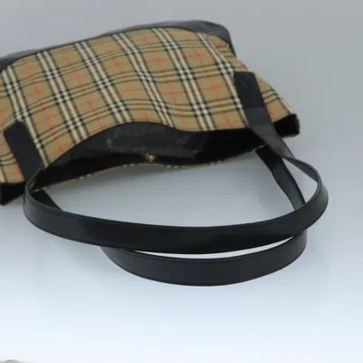 Pre-owned Burberry Nova Check Beige Canvas Tote Bag ()