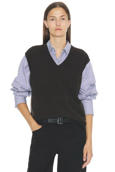 The Row Sleeveless Knitted Vest In Black