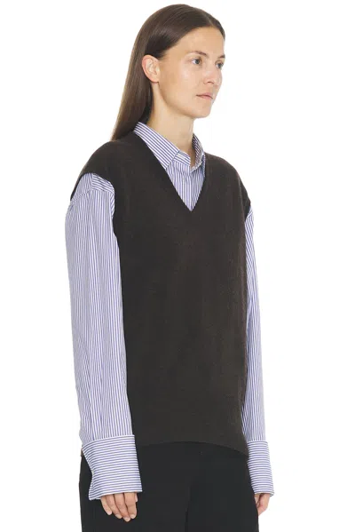 The Row Sleeveless Knitted Vest In Black