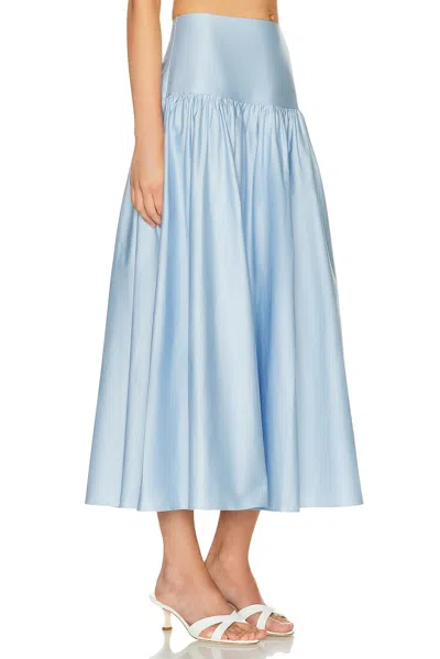 Solid & Striped Magnolia Cotton Maxi Skirt In Blue
