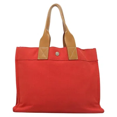 Pre-owned Burberry Red Canvas Tote Bag ()