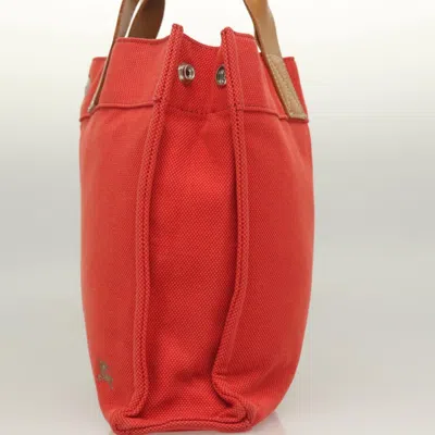Pre-owned Burberry Red Canvas Tote Bag ()