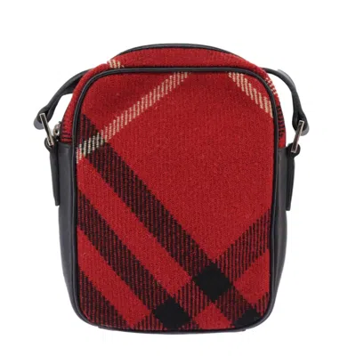 Pre-owned Burberry Red Wool Shoulder Bag ()