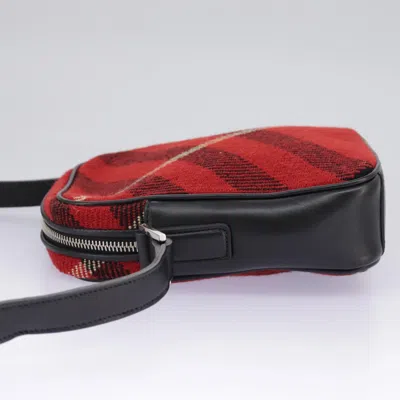 Pre-owned Burberry Red Wool Shoulder Bag ()