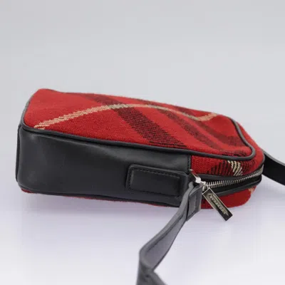 Pre-owned Burberry Red Wool Shoulder Bag ()