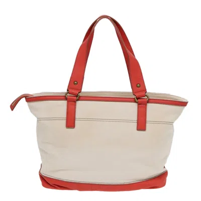 Pre-owned Burberry White Canvas Tote Bag ()