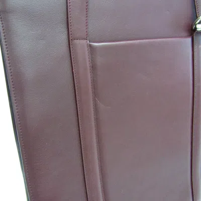 Pre-owned Cartier Cabochon Burgundy Leather Tote Bag ()