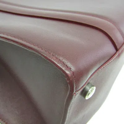 Pre-owned Cartier Cabochon Burgundy Leather Tote Bag ()