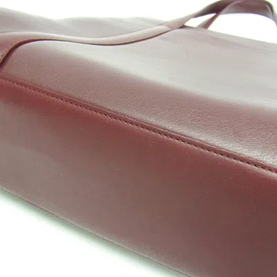Pre-owned Cartier Cabochon Burgundy Leather Tote Bag ()