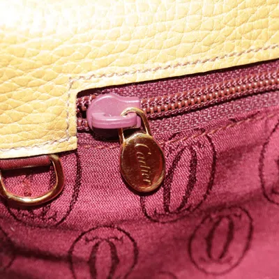 Pre-owned Cartier Must De  Beige Leather Clutch Bag ()