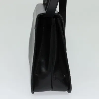 Pre-owned Celine Céline Logo Du Cercle Black Leather Shoulder Bag ()