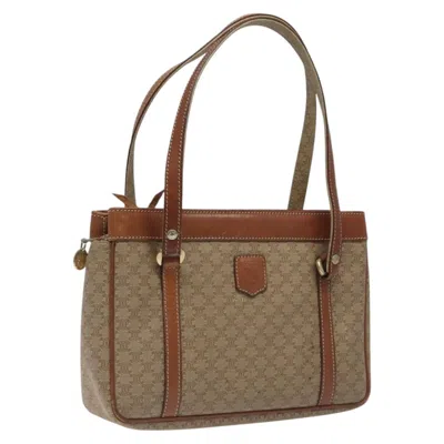 Pre-owned Celine Céline Macadam Beige Canvas Shoulder Bag ()