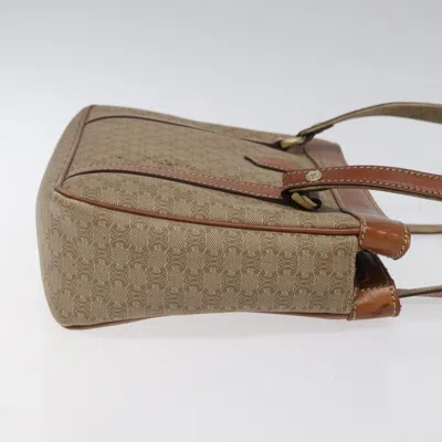 Pre-owned Celine Céline Macadam Beige Canvas Shoulder Bag ()